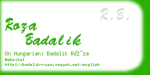 roza badalik business card